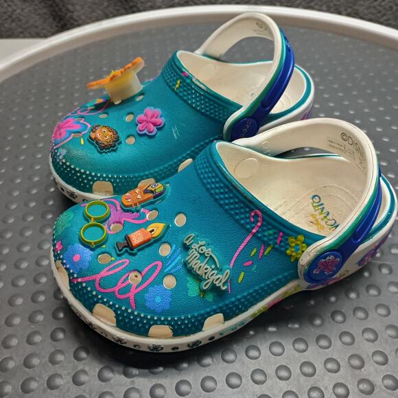 Encanto Mirabel Crocs Toddler Slip On Clogs Sandals Teal - Picture 1 of 6
